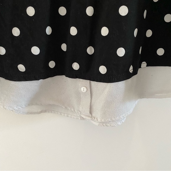 Faith and Joy polka dot layered tank top blouse size L - Picture 5 of 8